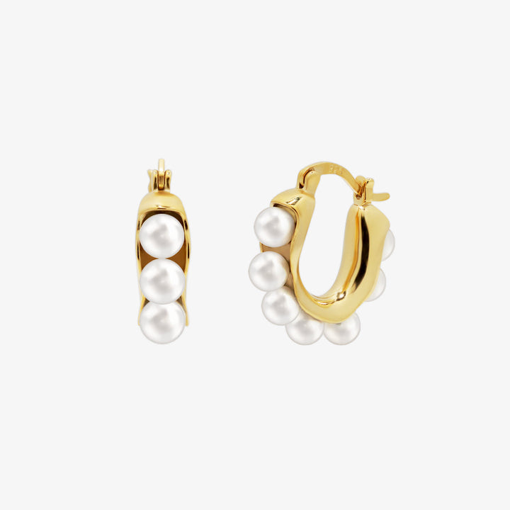 Chunky Beans Pearl Earrings-0