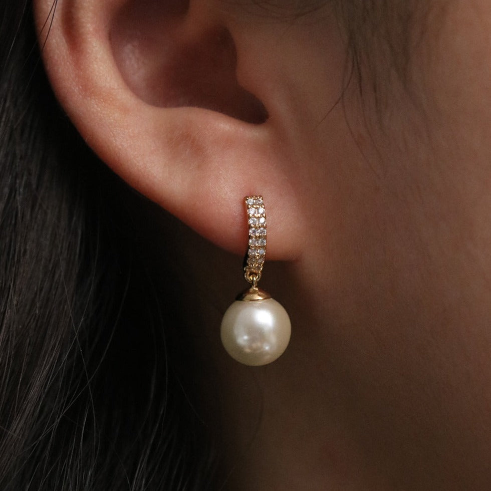 Elegant Pearl drop earrings-0