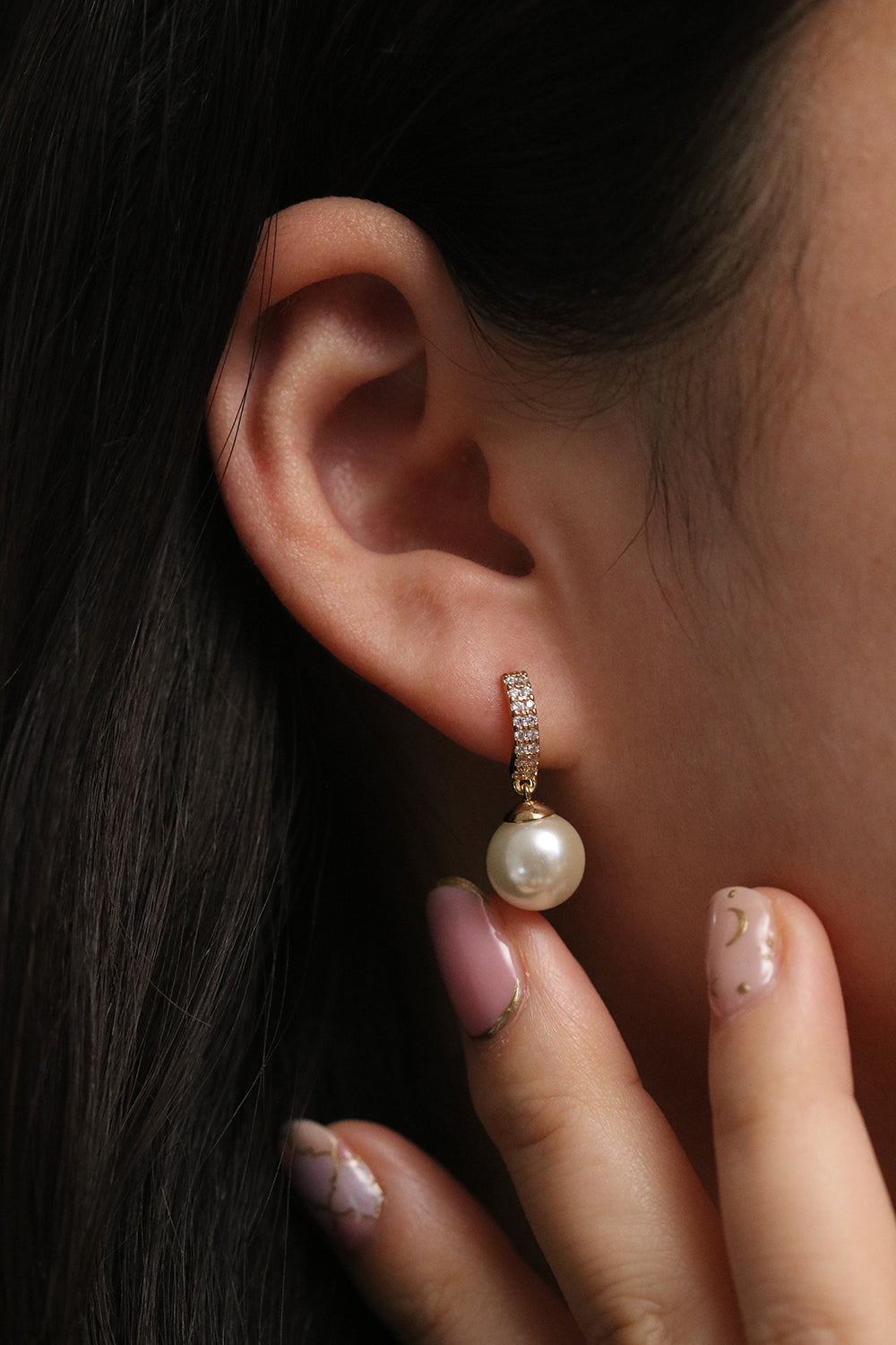 Elegant Pearl drop earrings-5