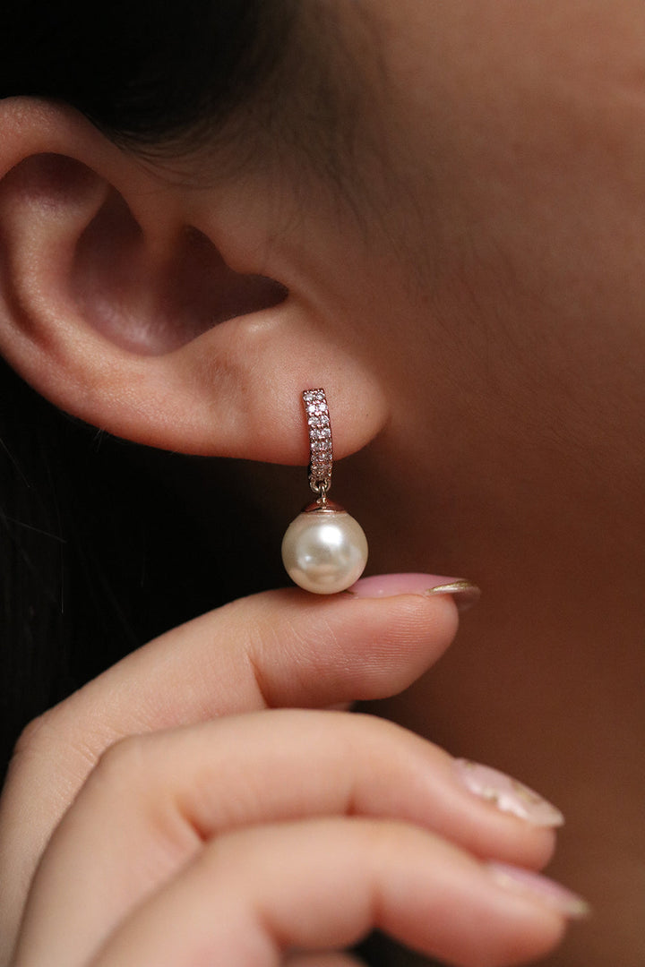 Elegant Pearl drop earrings-4