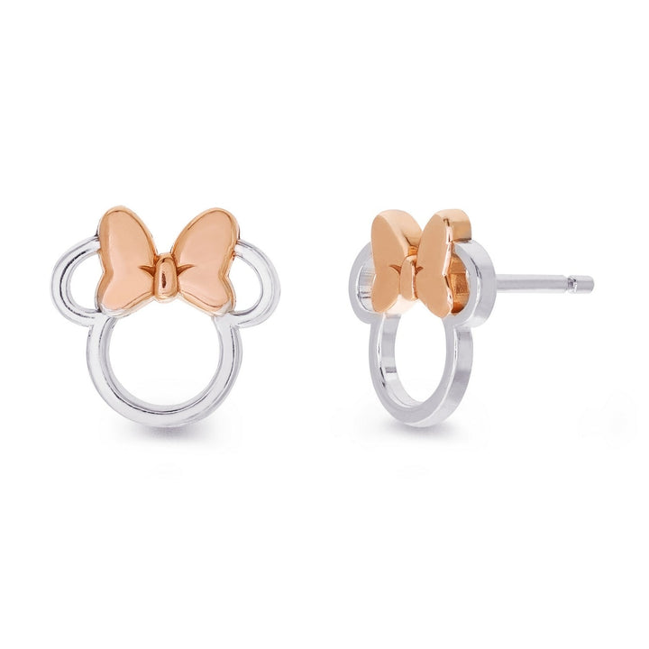 Disney Mickey & Minnie Sterling Silver 925 Mouse Two Tone Stud Earrings E901880TL.PH