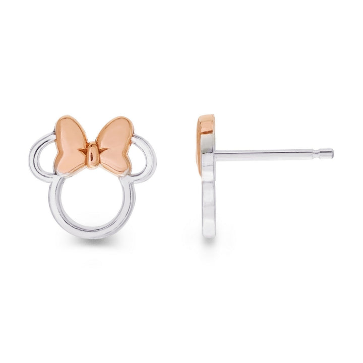 Disney Mickey & Minnie Sterling Silver 925 Mouse Two Tone Stud Earrings E901880TL.PH