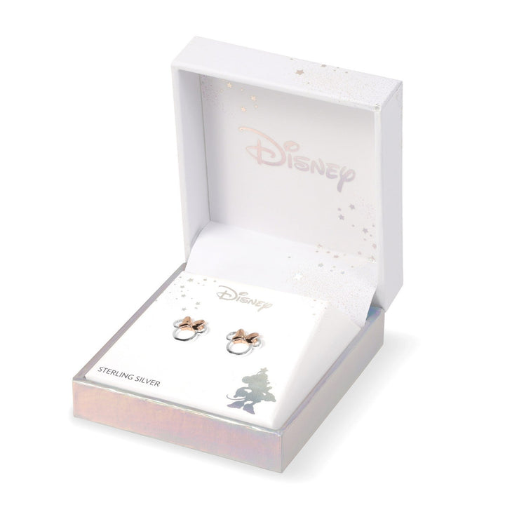 Disney Mickey & Minnie Sterling Silver 925 Mouse Two Tone Stud Earrings E901880TL.PH