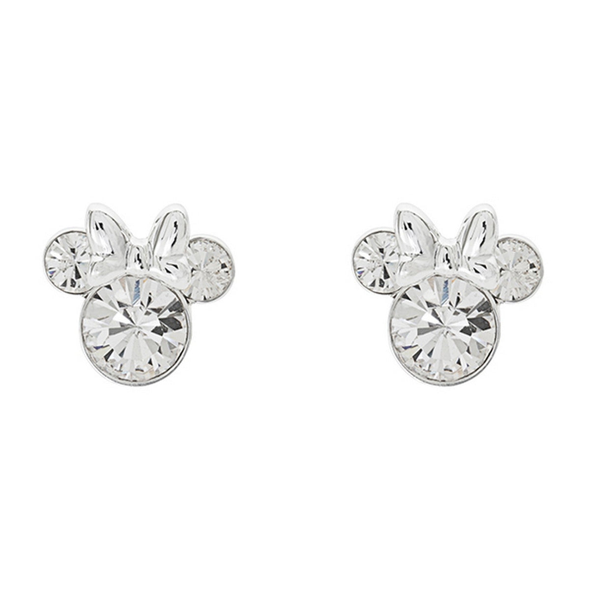 Disney Mickey & Minnie Sterling Silver 925 Mouse April Birthstone Crystal Stud Earrings E905162RAPRL.PH