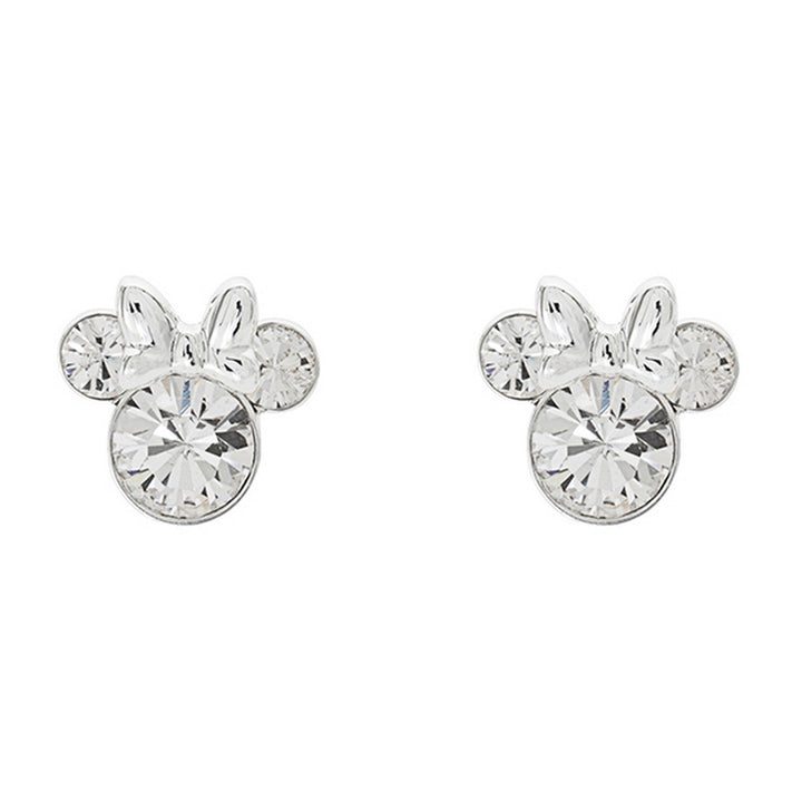 Disney Mickey & Minnie Sterling Silver 925 Mouse April Birthstone Crystal Stud Earrings E905162RAPRL.PH