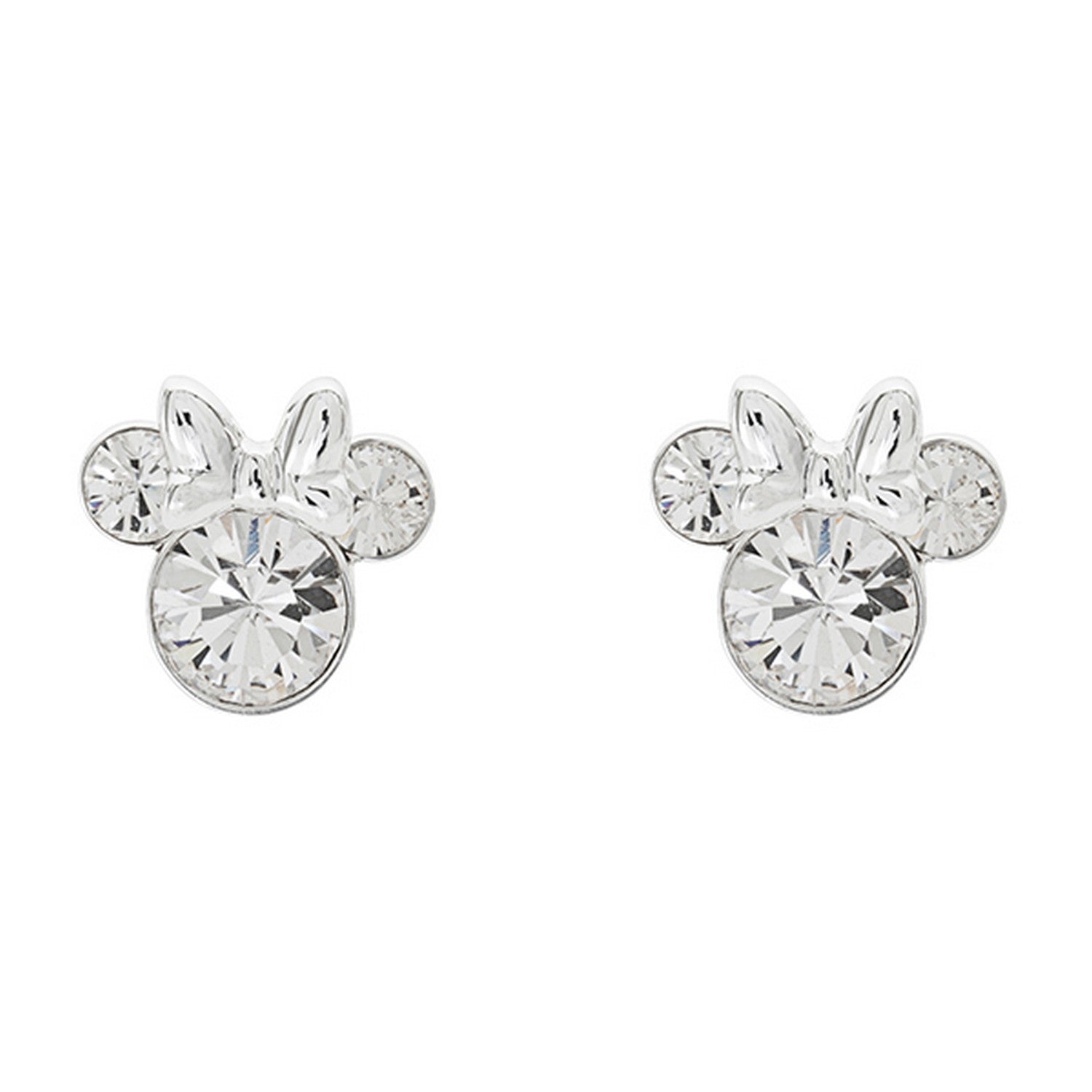 Disney Mickey & Minnie Sterling Silver 925 Mouse April Birthstone Crystal Stud Earrings E905162RAPRL.PH