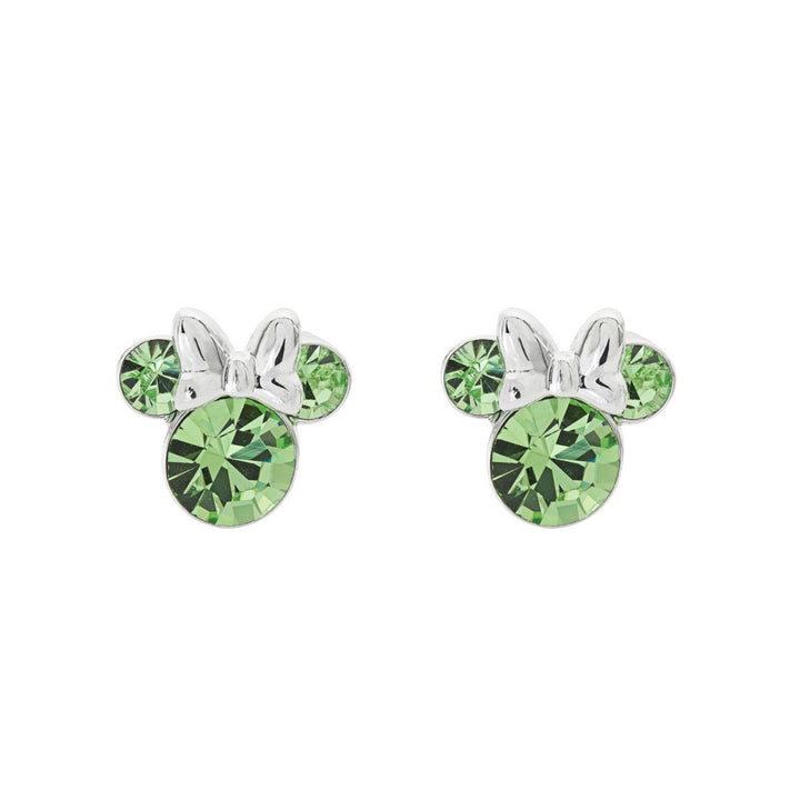 Disney Mickey & Minnie Sterling Silver 925 Mouse August Birthstone Crystal Stud Earrings E905162RAUGL.PH