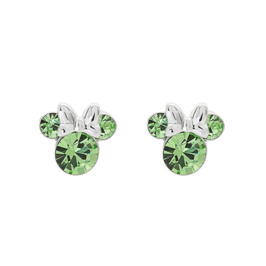 Disney Mickey & Minnie Sterling Silver Mouse August Birthstone Crystal Stud Earrings E905162RAUGL PH
