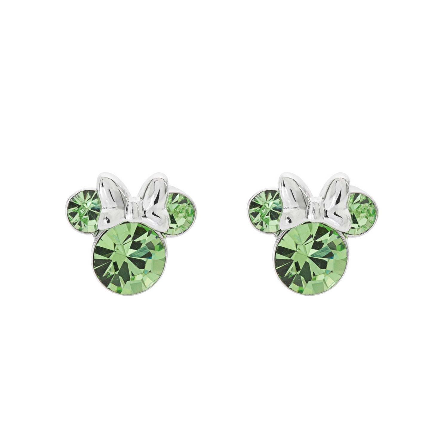 Disney Mickey & Minnie Sterling Silver 925 Mouse August Birthstone Crystal Stud Earrings E905162RAUGL.PH