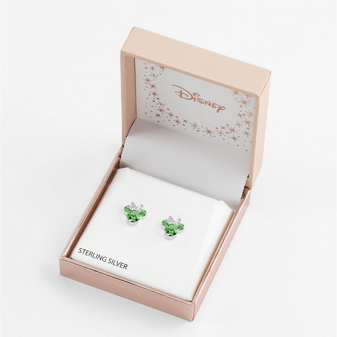 Disney Mickey & Minnie Sterling Silver 925 Mouse August Birthstone Crystal Stud Earrings E905162RAUGL.PH