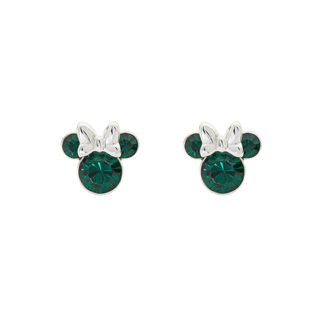 Disney Mickey & Minnie Sterling Silver 925 Mouse May Birthstone Crystal Stud Earrings E905162RMAYL.PH