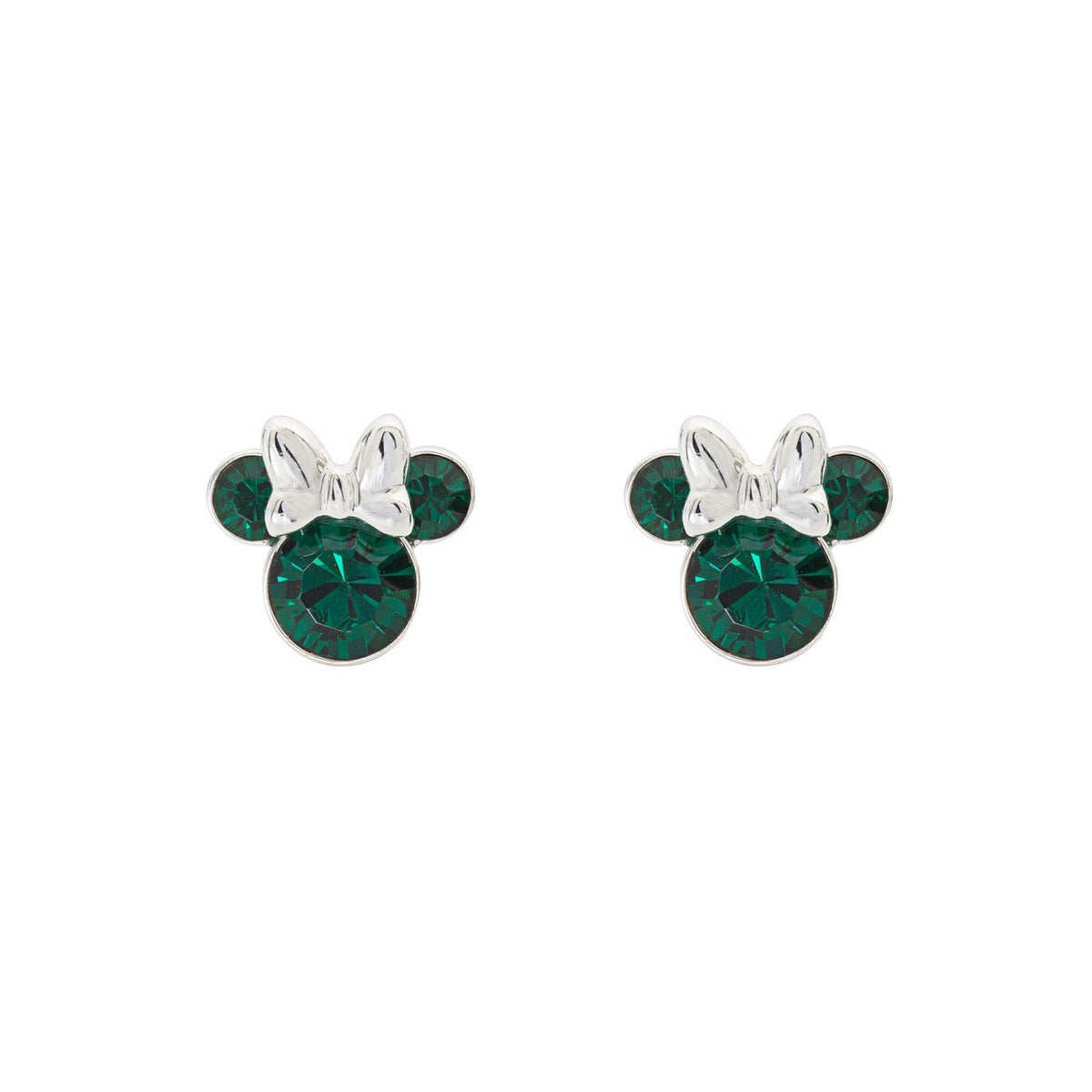 Disney Mickey & Minnie Sterling Silver 925 Mouse May Birthstone Crystal Stud Earrings E905162RMAYL.PH