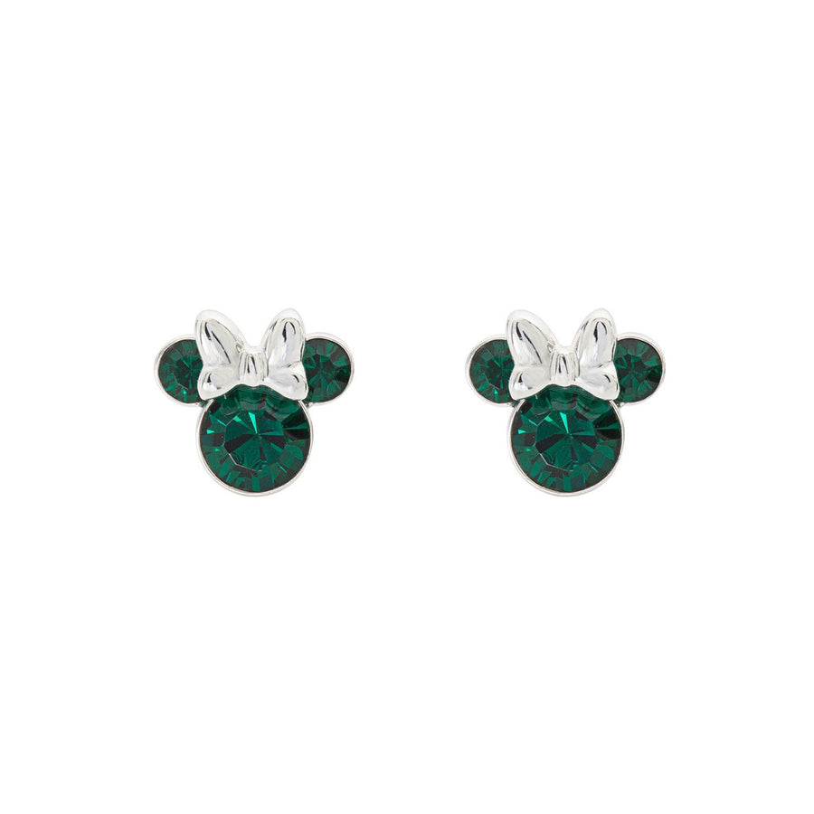 Disney Mickey & Minnie Sterling Silver Mouse May Birthstone Crystal Stud Earrings E905162RMAYL PH
