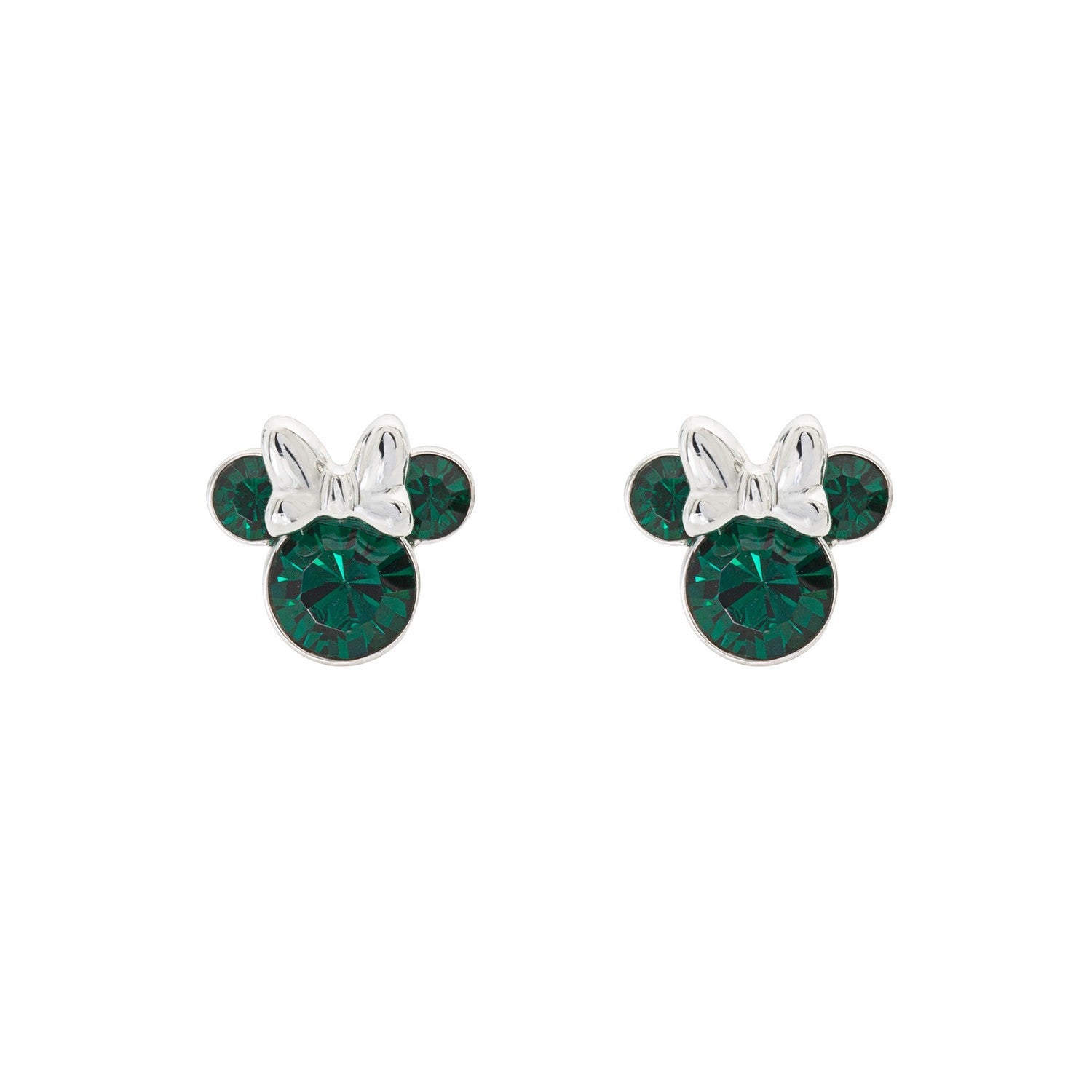 Disney Mickey & Minnie Sterling Silver 925 Mouse May Birthstone Crystal Stud Earrings E905162RMAYL.PH