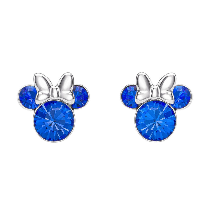 Disney Mickey & Minnie Sterling Silver 925 Mouse September Birthstone Crystal Stud Blue Earrings E905162RSEPL.PH