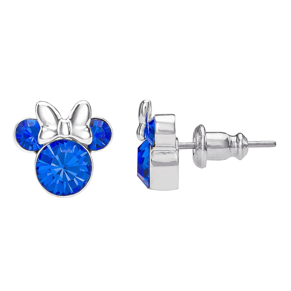 Disney Mickey & Minnie Sterling Silver Mouse September Birthstone Crystal Stud Blue Earrings E905162RSEPL PH