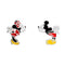 Disney Mickey & Minnie Sterling Silver 925 And Kissing Enamel Filled Orange Earrings E905642SL.PH