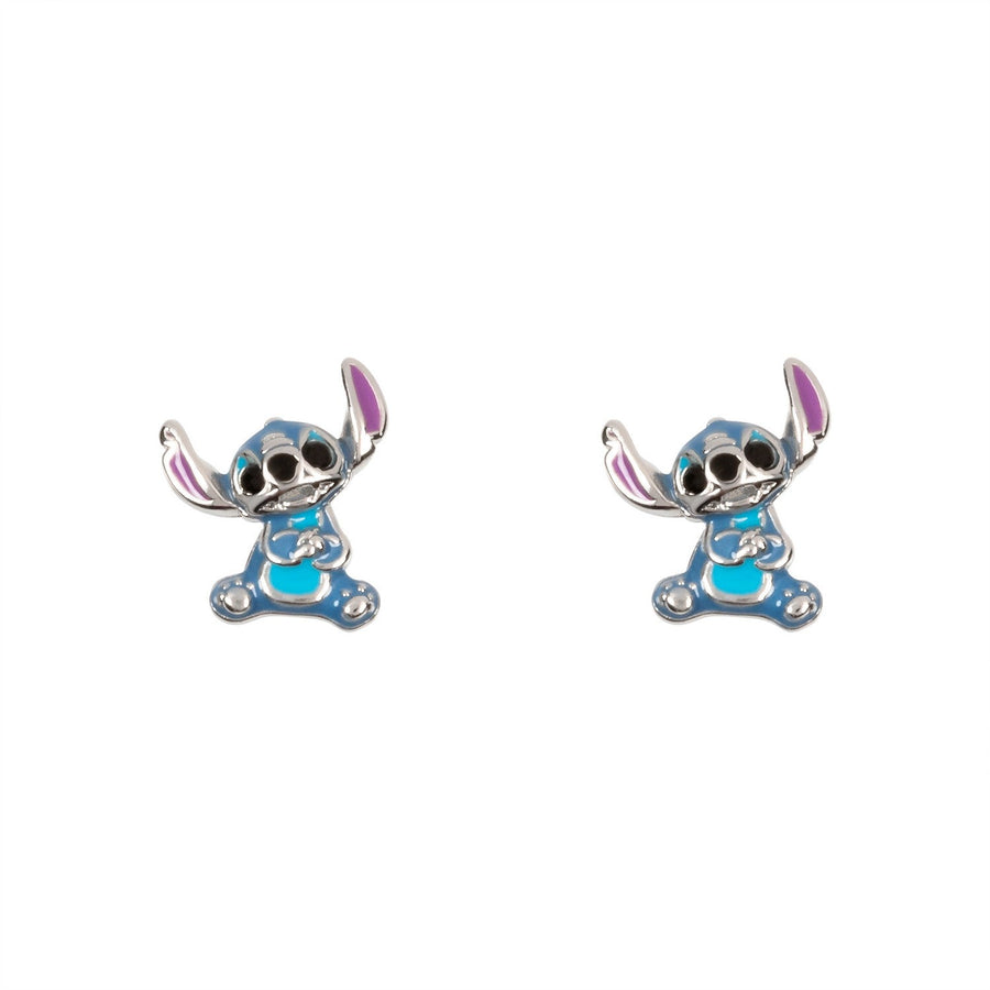 Disney Sterling Silver Enamel Stitch Stud Earrings E906250RRHL PH