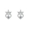 Disney Princess Sterling Silver 925 Cz Heart Tiara April Bstone Stud Earrings E906315RAPRL.PH