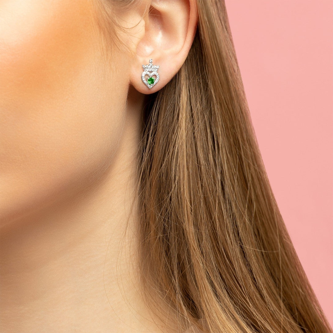 Disney Princess Sterling Silver Birthstone Crown – August Earrings E906315RAUGL.PH