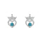 Disney Princess Sterling Silver 925 Cz Heart Tiara March Bstone Stud Earrings E906315RMARL.PH