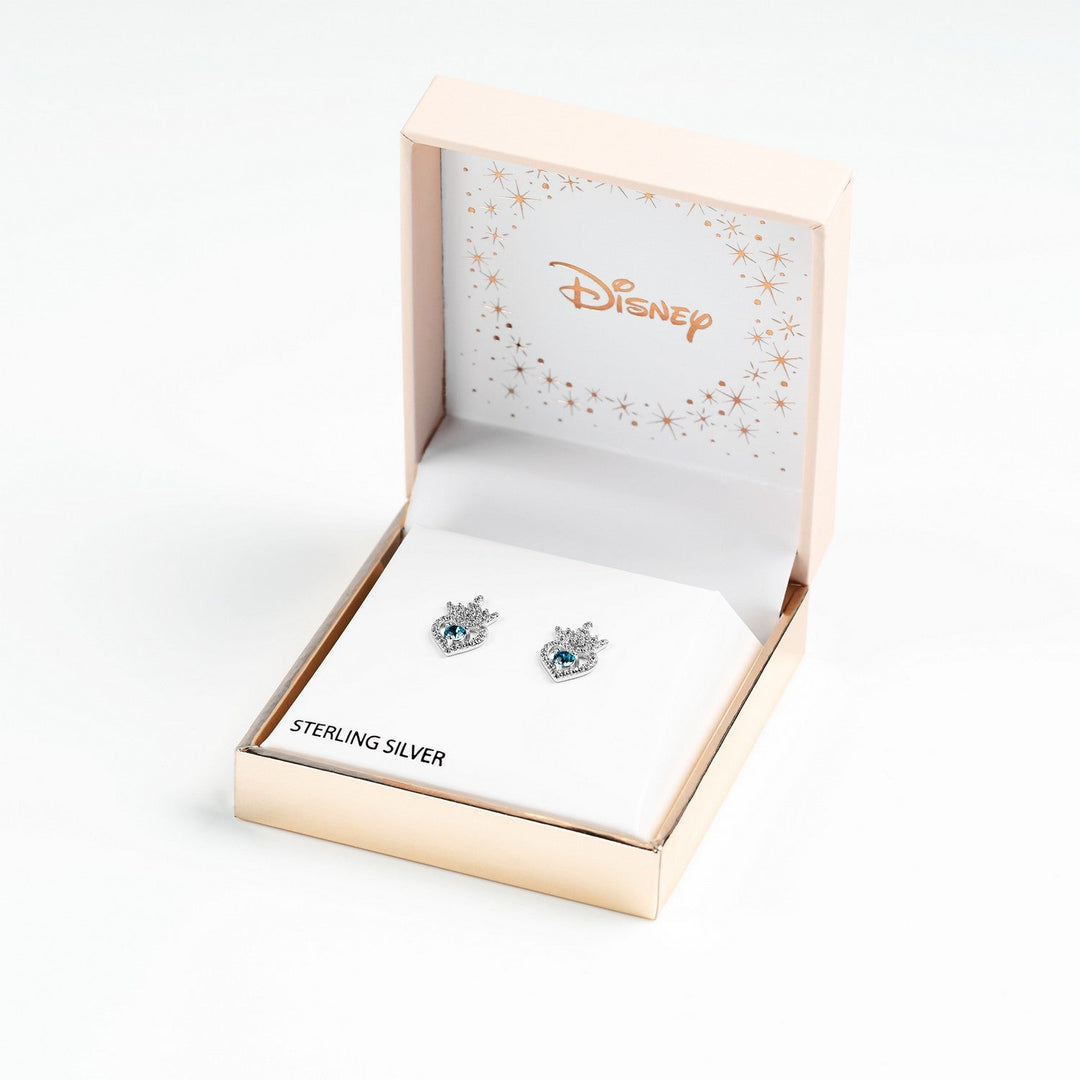 Disney Princess Sterling Silver 925 Cz Heart Tiara March Bstone Stud Earrings E906315RMARL.PH