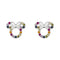 Disney Mickey & Minnie Sterling Silver 925 Rainbow Cz Stud Earrings E906445RZML.PH