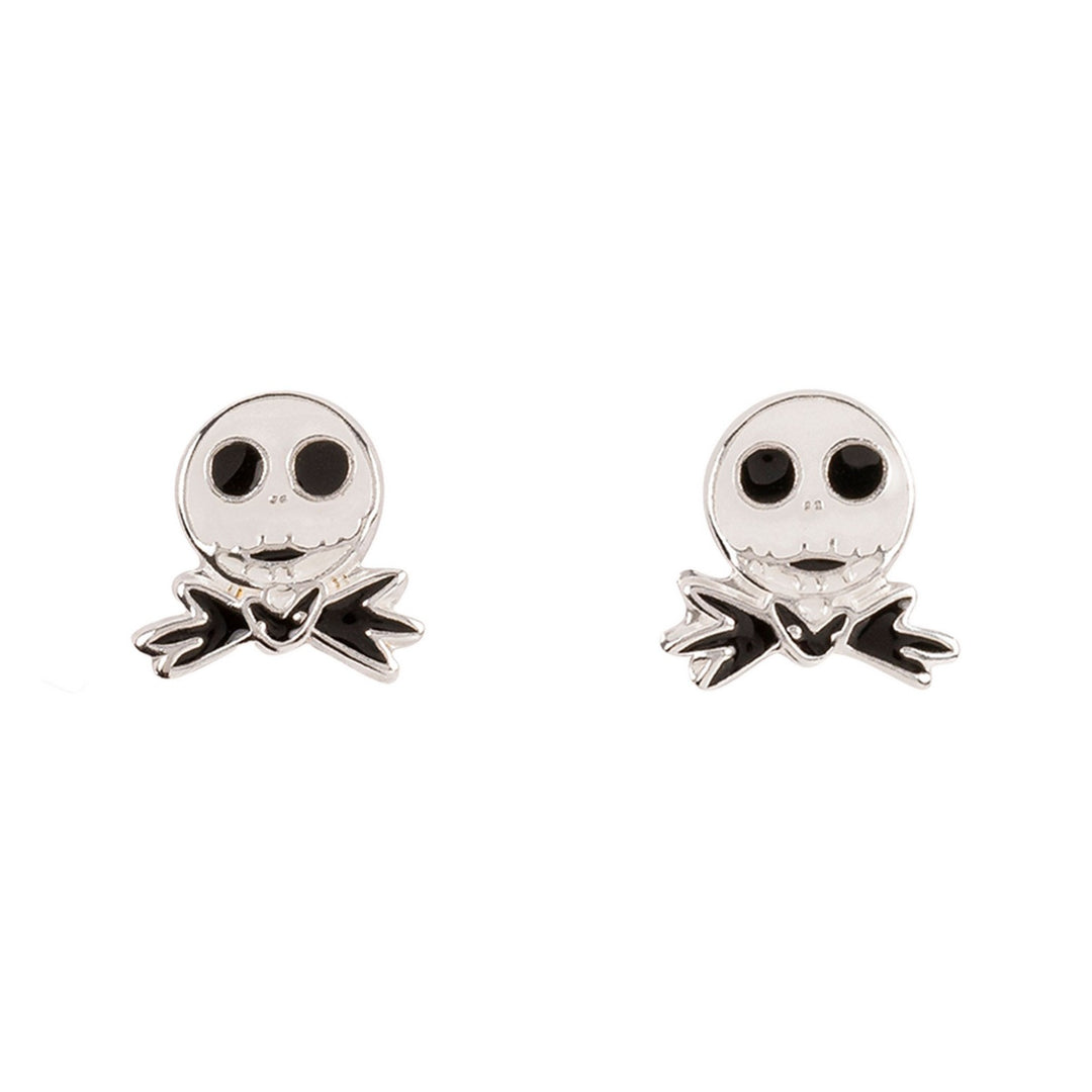 Silver Nightmare Before Christmas Jack Stamp Stud Earrings E906679SL.PH