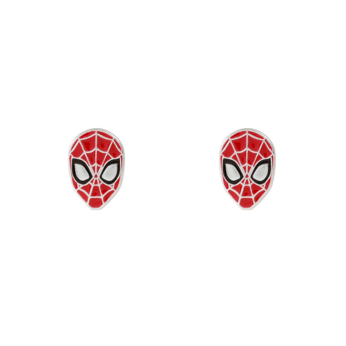 Marvel Sterling Silver 925 Disney Spiderman Enamel Red Earrings E906746SL.PH