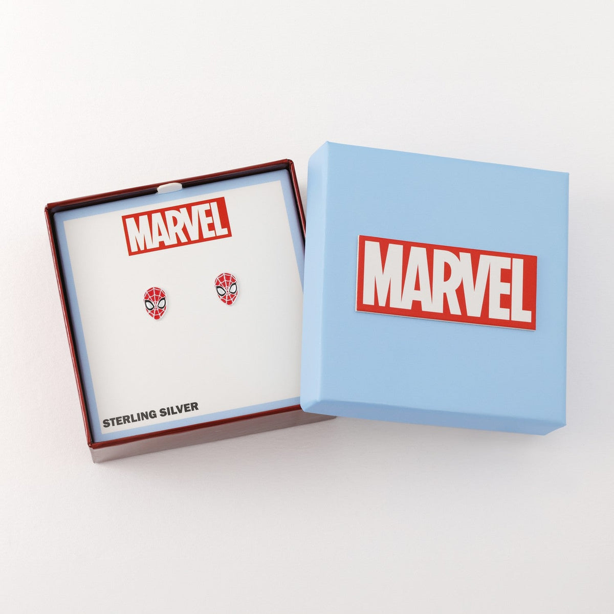Marvel Sterling Silver 925 Disney Spiderman Enamel Red Earrings E906746SL.PH