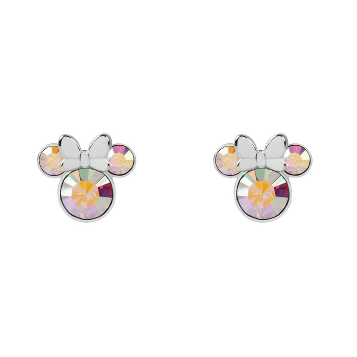 Disney Mickey & Minnie Sterling Silver 925 Mouse With Bow Stone Set Earrings E906770SRCL.PH