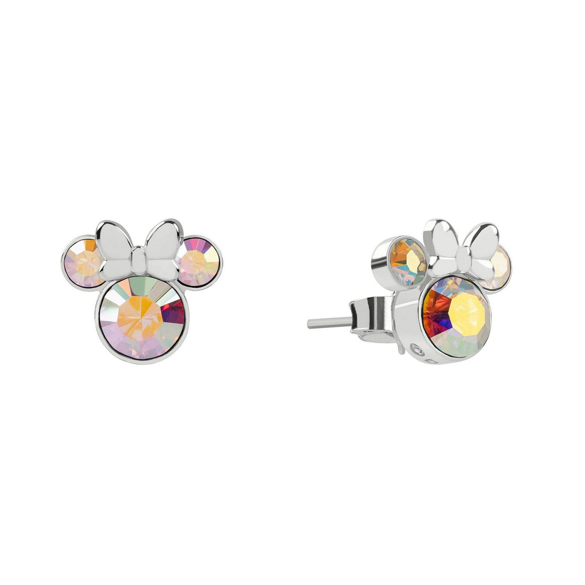 Disney Mickey & Minnie Sterling Silver 925 Mouse With Bow Stone Set Earrings E906770SRCL.PH