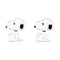 Collectable Peanuts Sterling Silver 925 Enamel Snoopy Stamped Stud Earrings E908011SL.PH