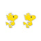 Collectable Peanuts Sterling Silver 925 Enamel Woodstock Stamped Stud Yellow Earrings E908012SL.PH