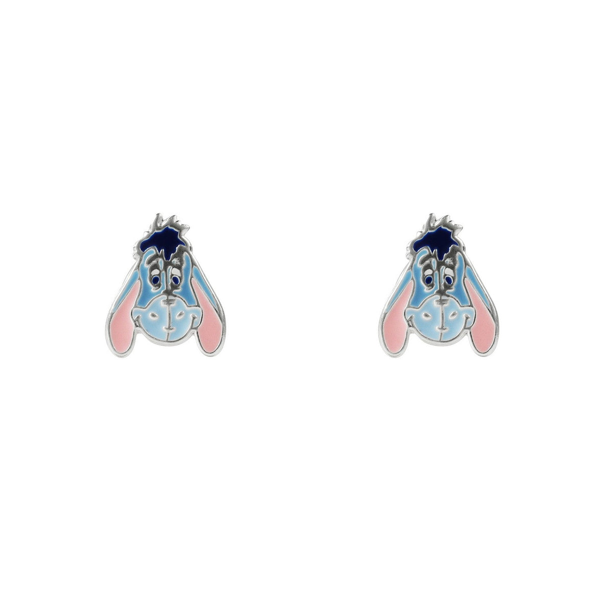 Disney Winnie The Pooh Sterling Silver 925 Eeyore Enamel Stamp Stud Earrings E908098SL.PH