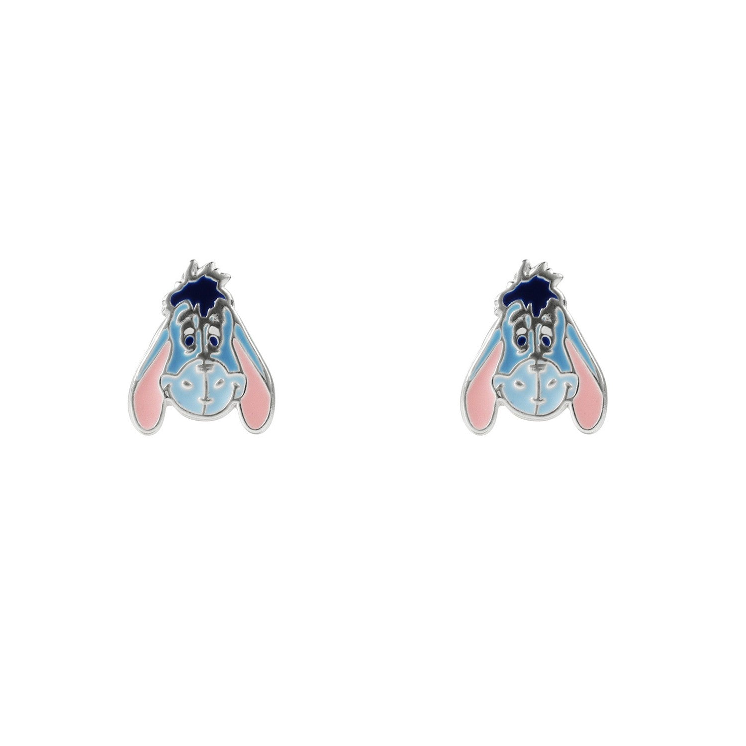 Disney Winnie The Pooh Sterling Silver 925 Eeyore Enamel Stamp Stud Earrings E908098SL.PH