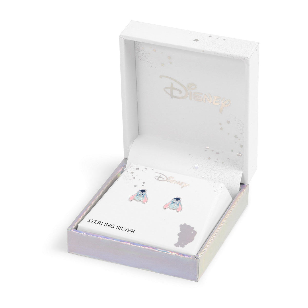 Disney Winnie The Pooh Sterling Silver 925 Eeyore Enamel Stamp Stud Earrings E908098SL.PH