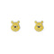 Disney Sterling Silver 925 Winnie The Pooh Head Enamel Stamp Stud Yellow Earrings E908100SL.PH