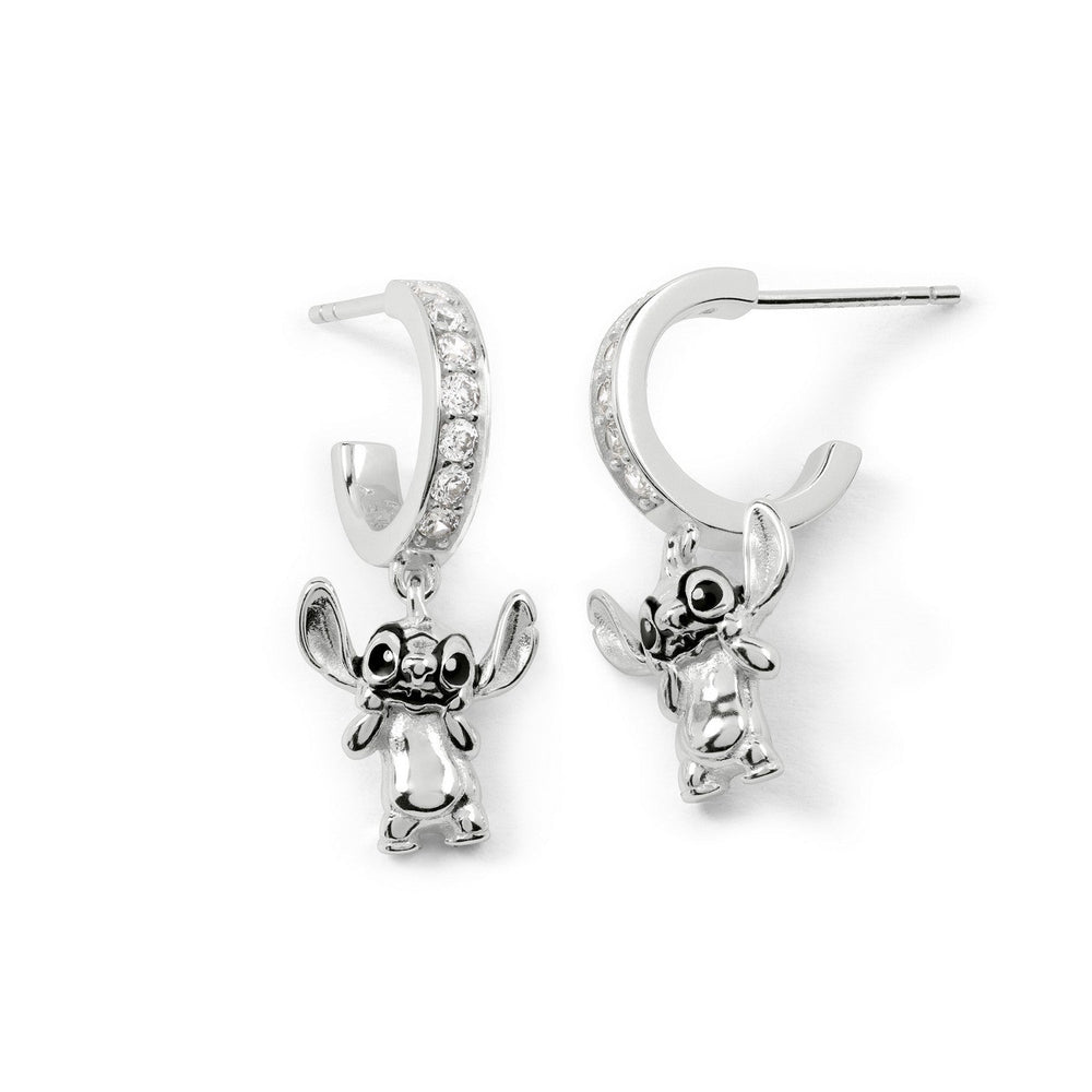 Disney Sterling Silver Stitch Hanging Stone Set Drop Earrings E908134SZWL PH