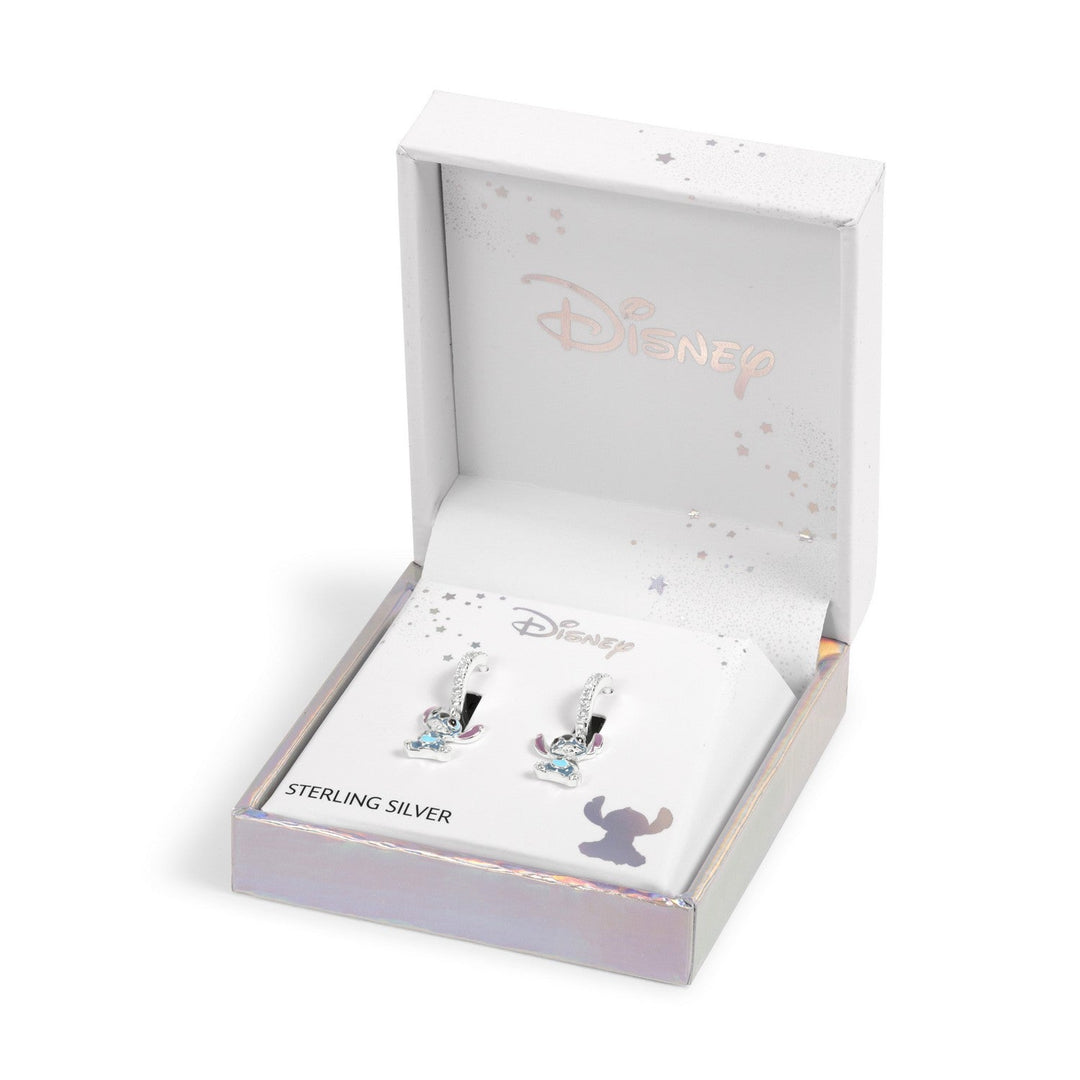Disney Sterling Silver 925 Sitting Stitch Charm Hoop Earrings E908135SZML.PH