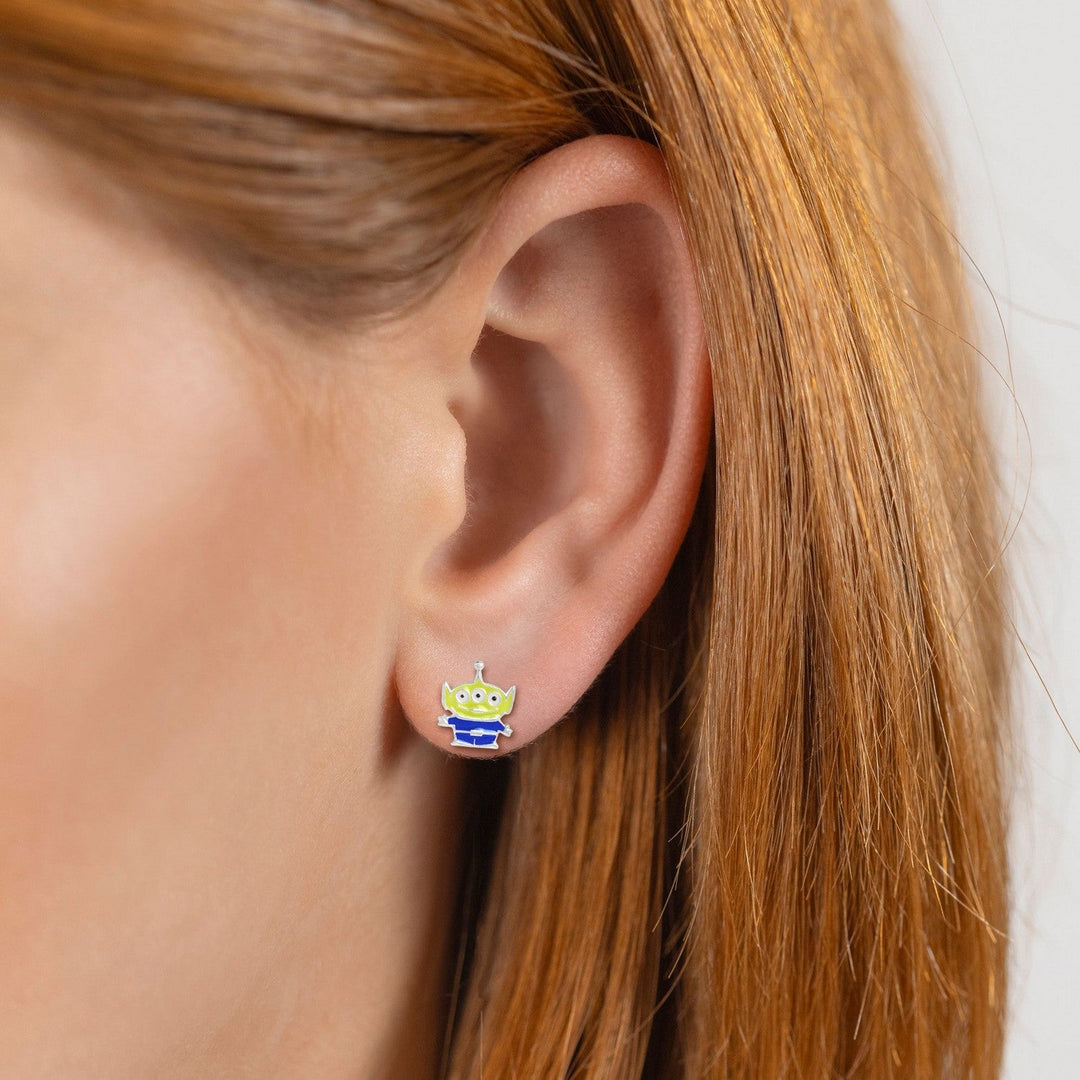 Kids Film And Cartoon Toy Story Alien Sterling Silver Earrings E913039SL.PH