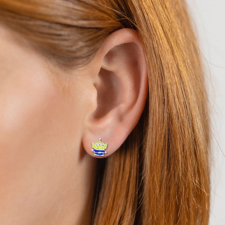 Kids Film And Cartoon Toy Story Alien Sterling Silver Earrings E913039SL.PH