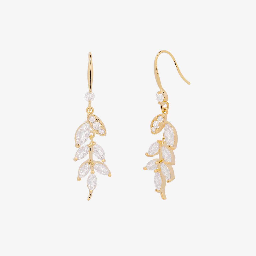 Vine drop hook earrings-0