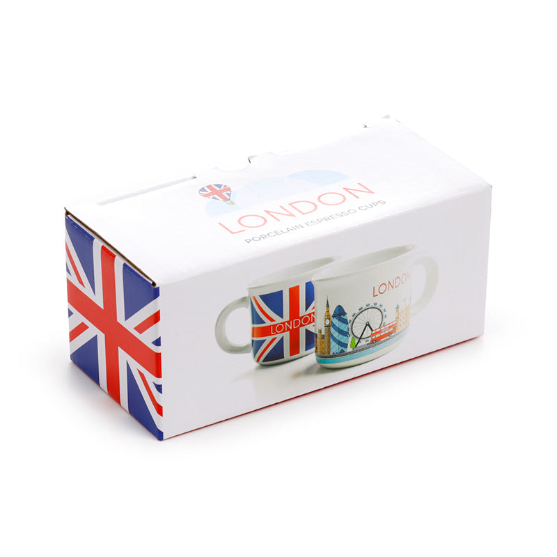 London Icons Set of 2 Porcelain Espresso Cups ECPS12