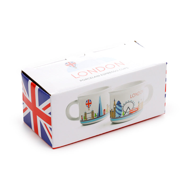 London Icons London Skyline Set of 2 Porcelain Espresso Cups ECPS13