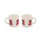 London Souvenir Red Bus Set of 2 Porcelain Espresso Cups ECPS14