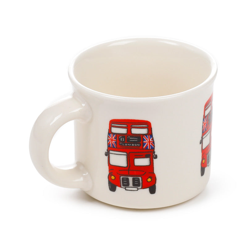 London Souvenir Red Bus Set of 2 Porcelain Espresso Cups ECPS14