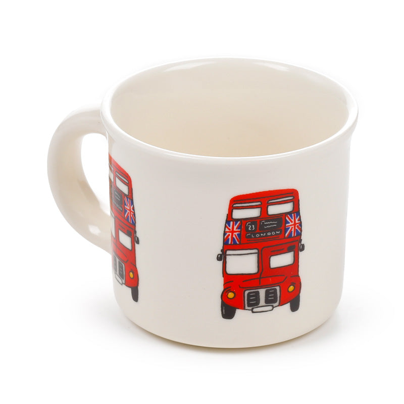 London Souvenir Red Bus Set of 2 Porcelain Espresso Cups ECPS14