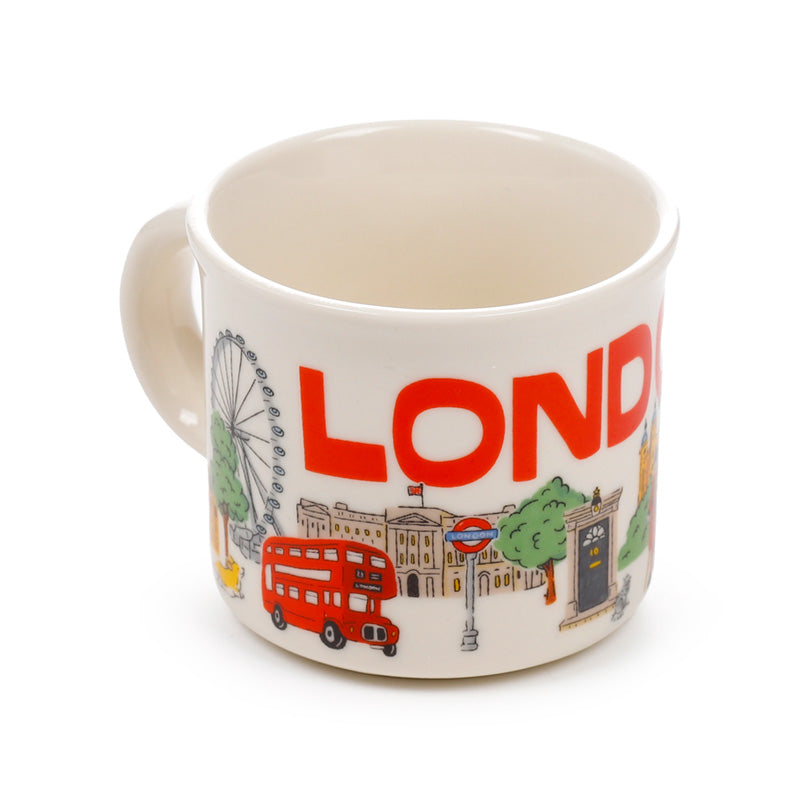 London Souvenir London Landmarks Set of 2 Porcelain Espresso Cups ECPS15