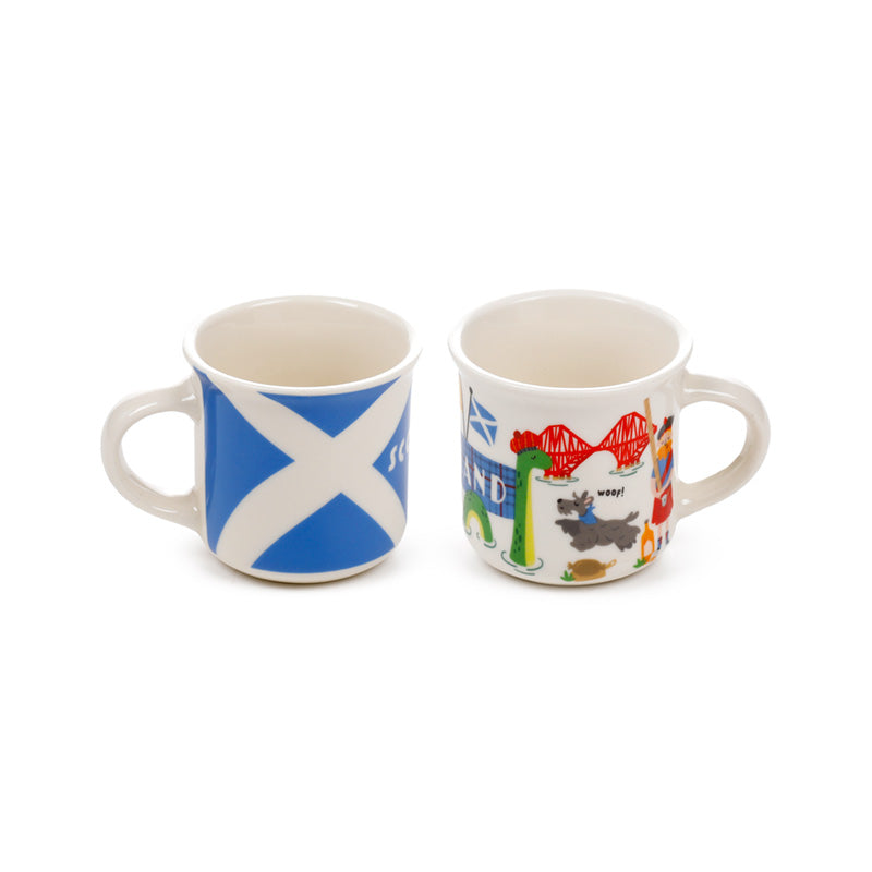 Scotland Souvenir Set of 2 Porcelain Espresso Cups 75ml ECPS20